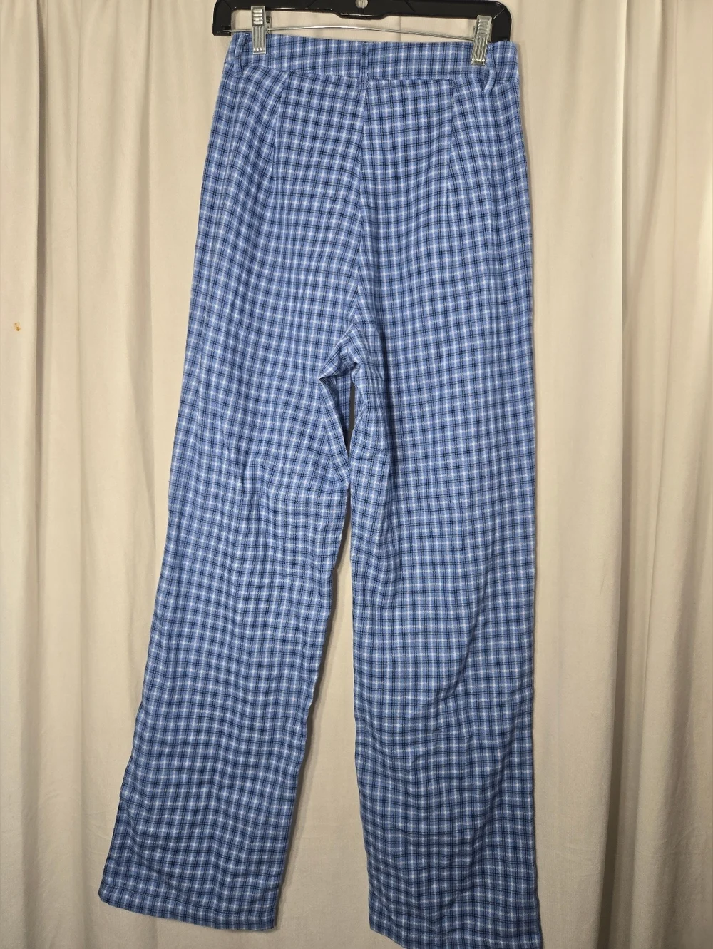 Daisy Street For Hot Topic Blue Plaid Wide Leg Trouser Blue NWT Sz Small